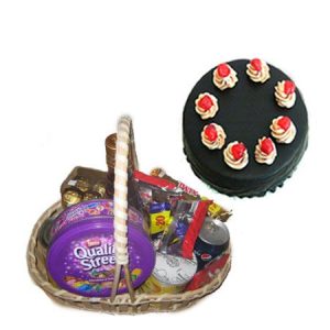 Special Gift Basket & Chocolate Cake