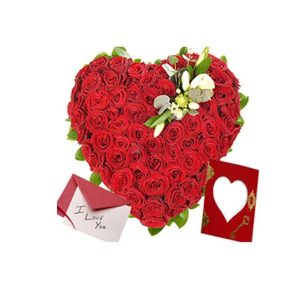 150 Roses in Heart Shape
