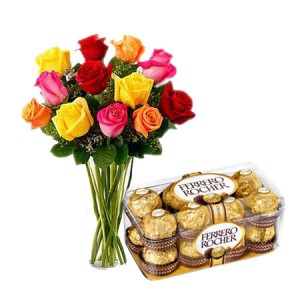 Mix Roses with Ferrero Rochers